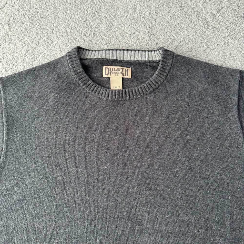 NEW Duluth Trading Sweater‎ Mens 2XLT XXLT Tall Gray Nylon Blend Heavyweight